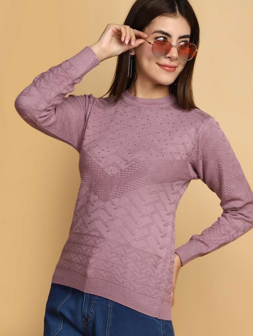 women embellished long sleeves pullover - 20686161 -  Standard Image - 3
