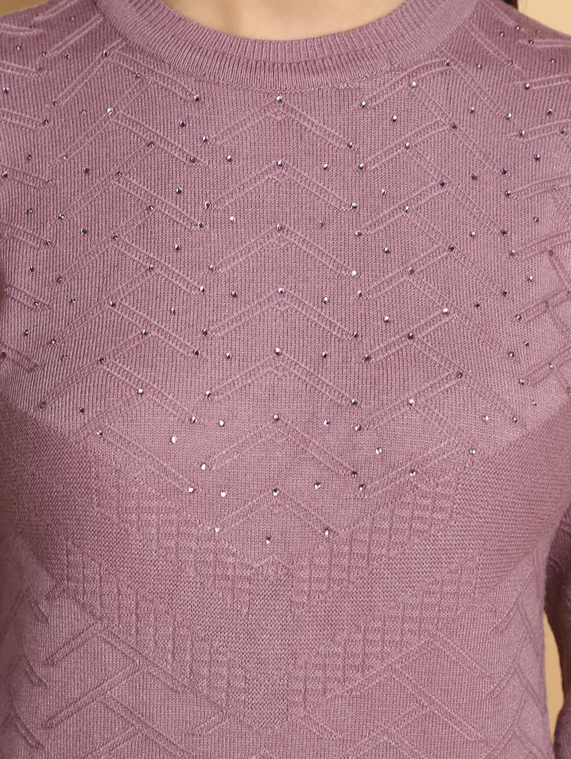 women embellished long sleeves pullover - 20686161 -  Standard Image - 5