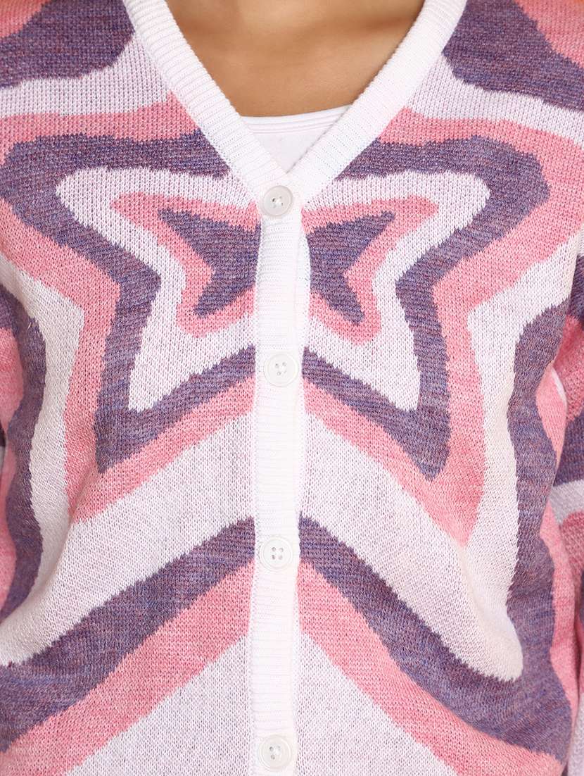 women self designed long sleeves cardigan - 20686168 -  Standard Image - 5