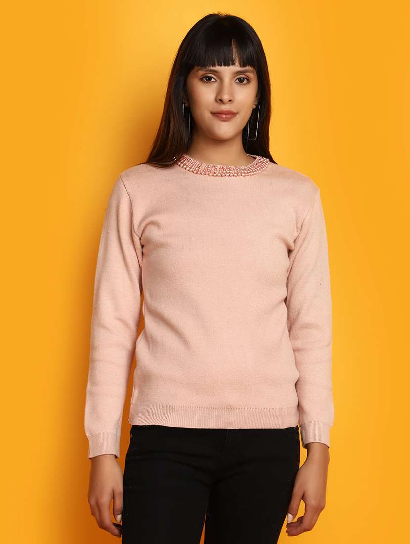 women embellished neck pullover - 20686169 -  Zoom Image - 0