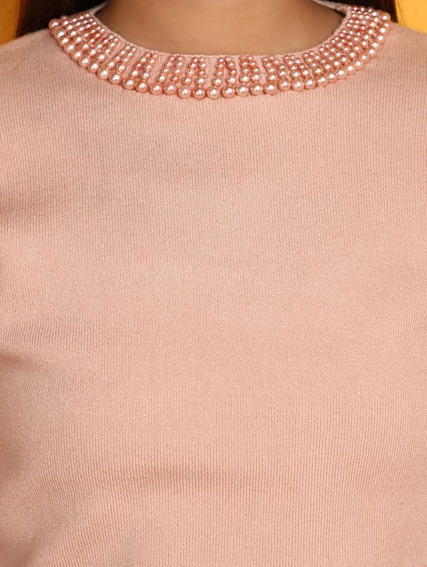 women embellished neck pullover - 20686169 -  Standard Image - 5