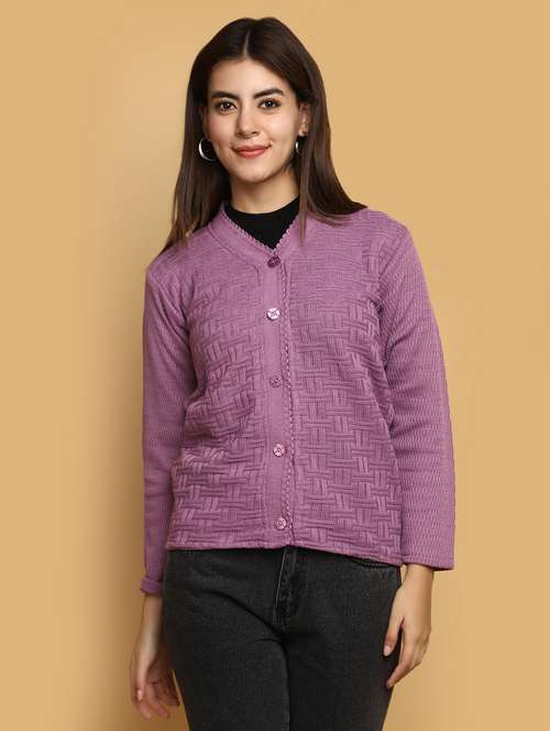 women self designed long sleeves cardigan - 20686182 -  Standard Image - 0