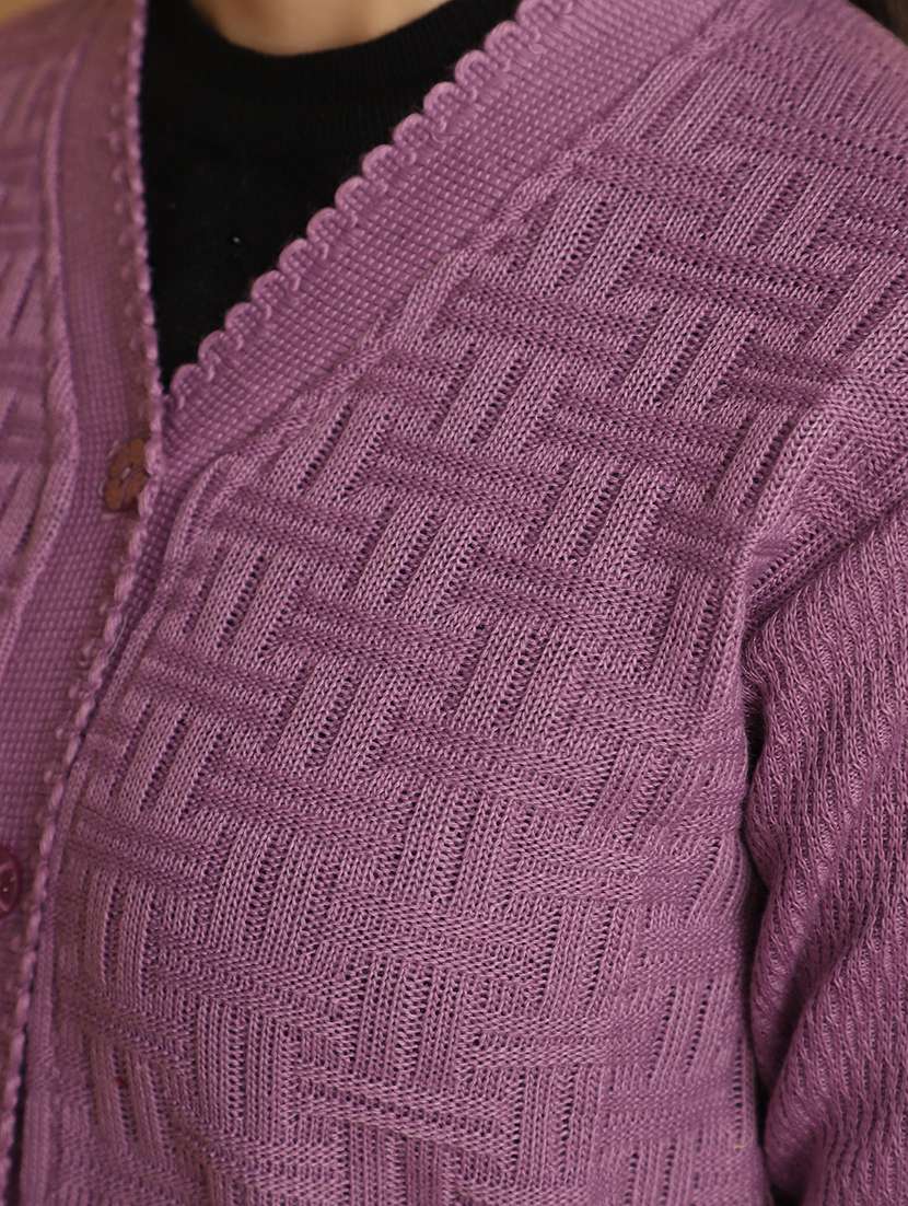 women self designed long sleeves cardigan - 20686182 -  Standard Image - 5