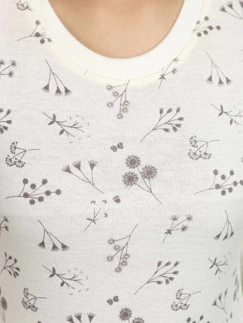 women floral print long sleeves pullover - 20686194 -  Standard Image - 5