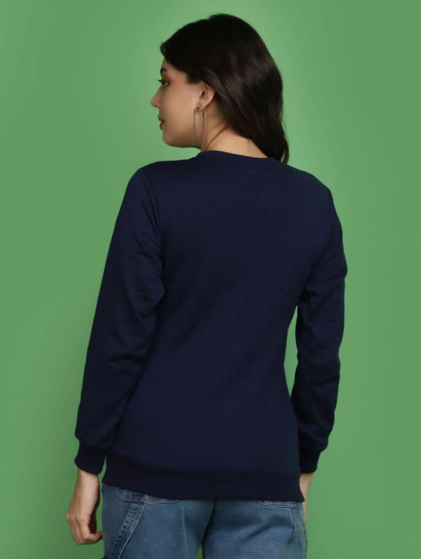 women solid long sleeves pullover - 20686195 - Standard Image - 3