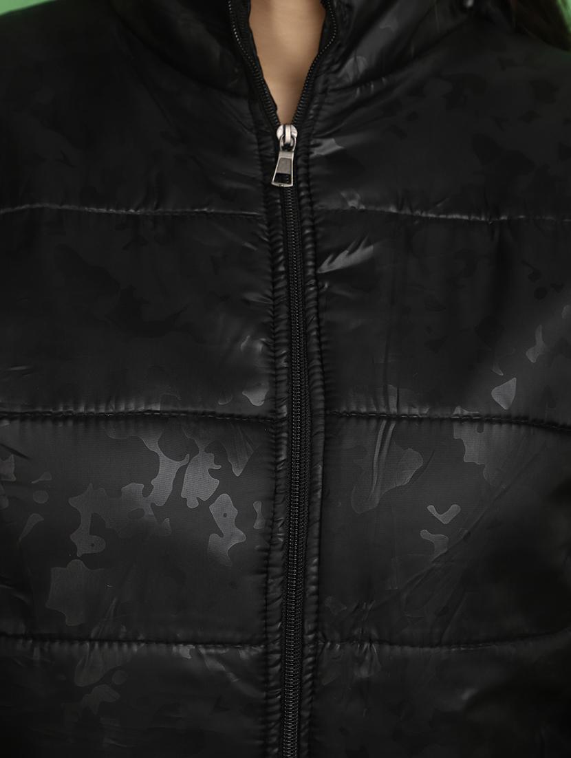 women solid hooded bomber jacket - 20686230 - Standard Image - 5