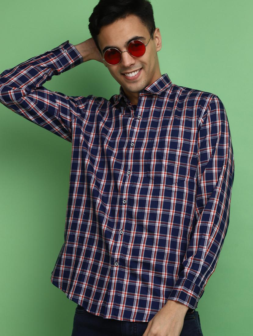 blue cotton casual shirt - 20686246 - Standard Image - 3