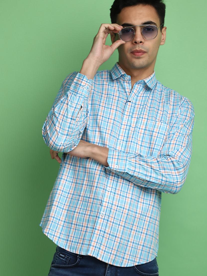 blue cotton casual shirt - 20686247 - Standard Image - 3