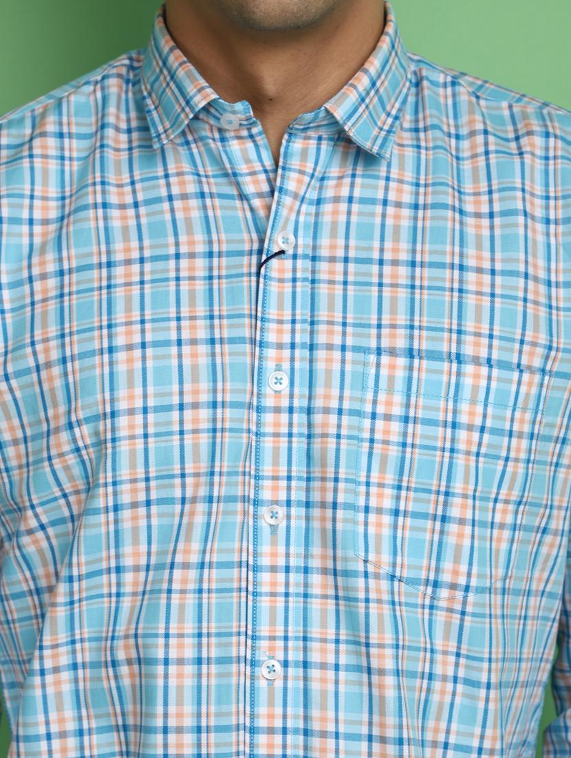 blue cotton casual shirt - 20686247 - Standard Image - 5