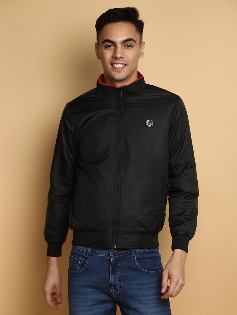 red sleeves taped detailed casual jacket - 20686281 - Standard Image - 3