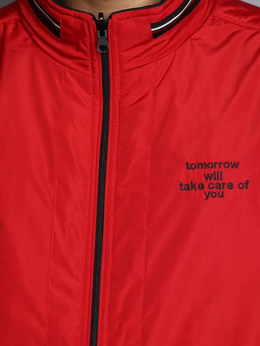 red detailed casual reversible jacket - 20686346 -  Standard Image - 5