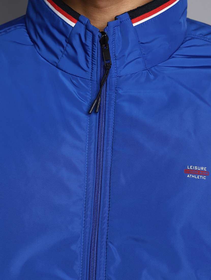 solid blue casual reversible jacket - 20686358 -  Standard Image - 5