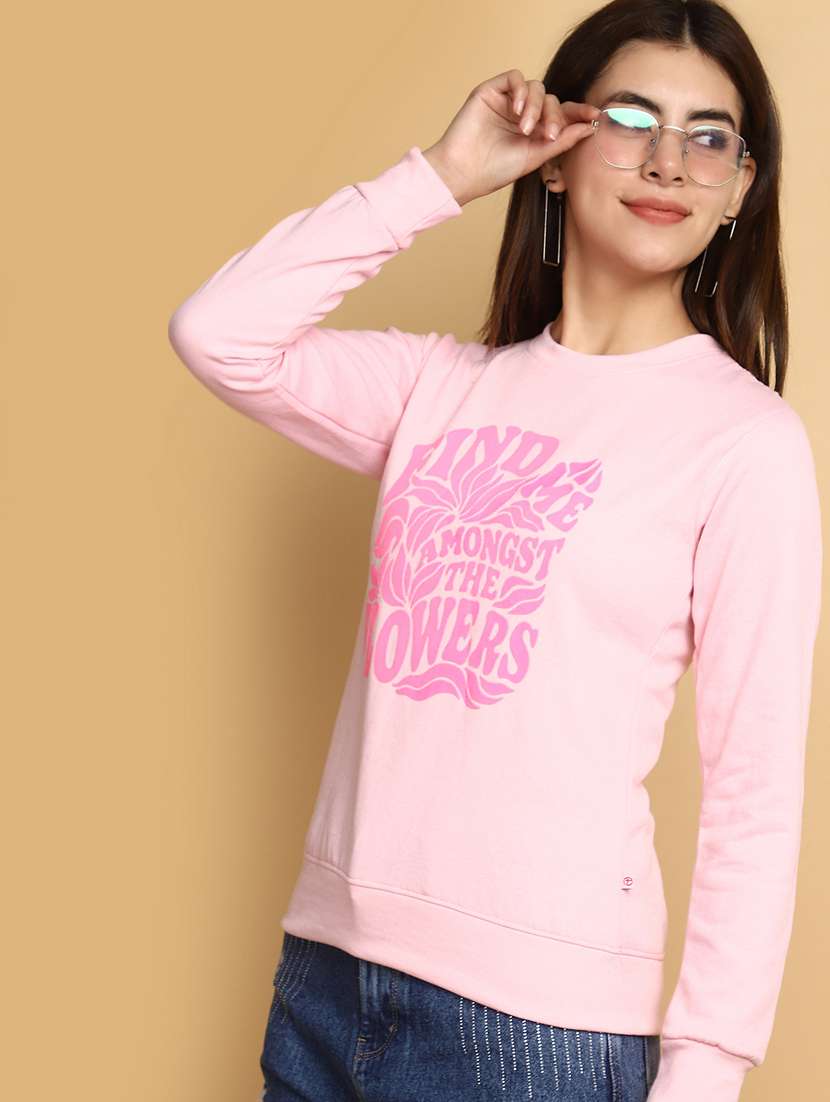 women front print  long sleeve sweatshirt - 20686414 -  Standard Image - 3