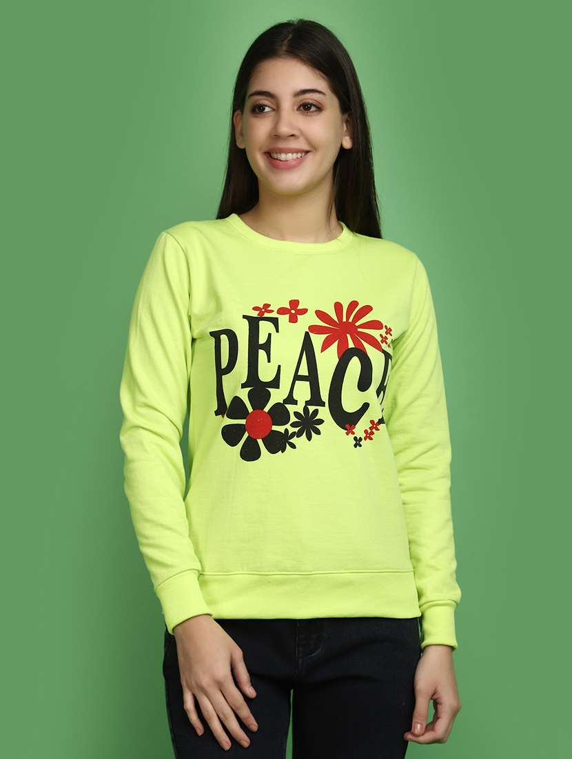 women front print long sleeve sweatshirt - 20686416 - Zoom Image - 0