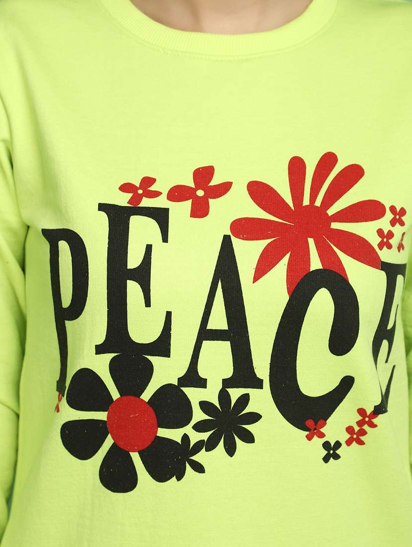 women front print long sleeve sweatshirt - 20686416 - Standard Image - 5
