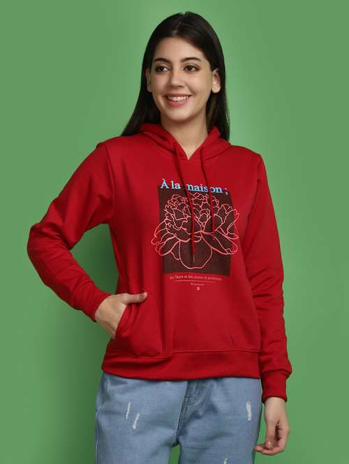 women front print  long sleeve sweatshirt - 20686419 -  Standard Image - 0