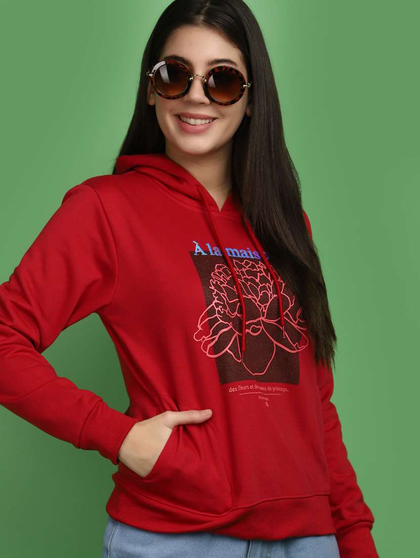 women front print  long sleeve sweatshirt - 20686419 -  Standard Image - 3