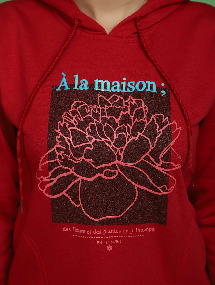 women front print  long sleeve sweatshirt - 20686419 -  Standard Image - 5