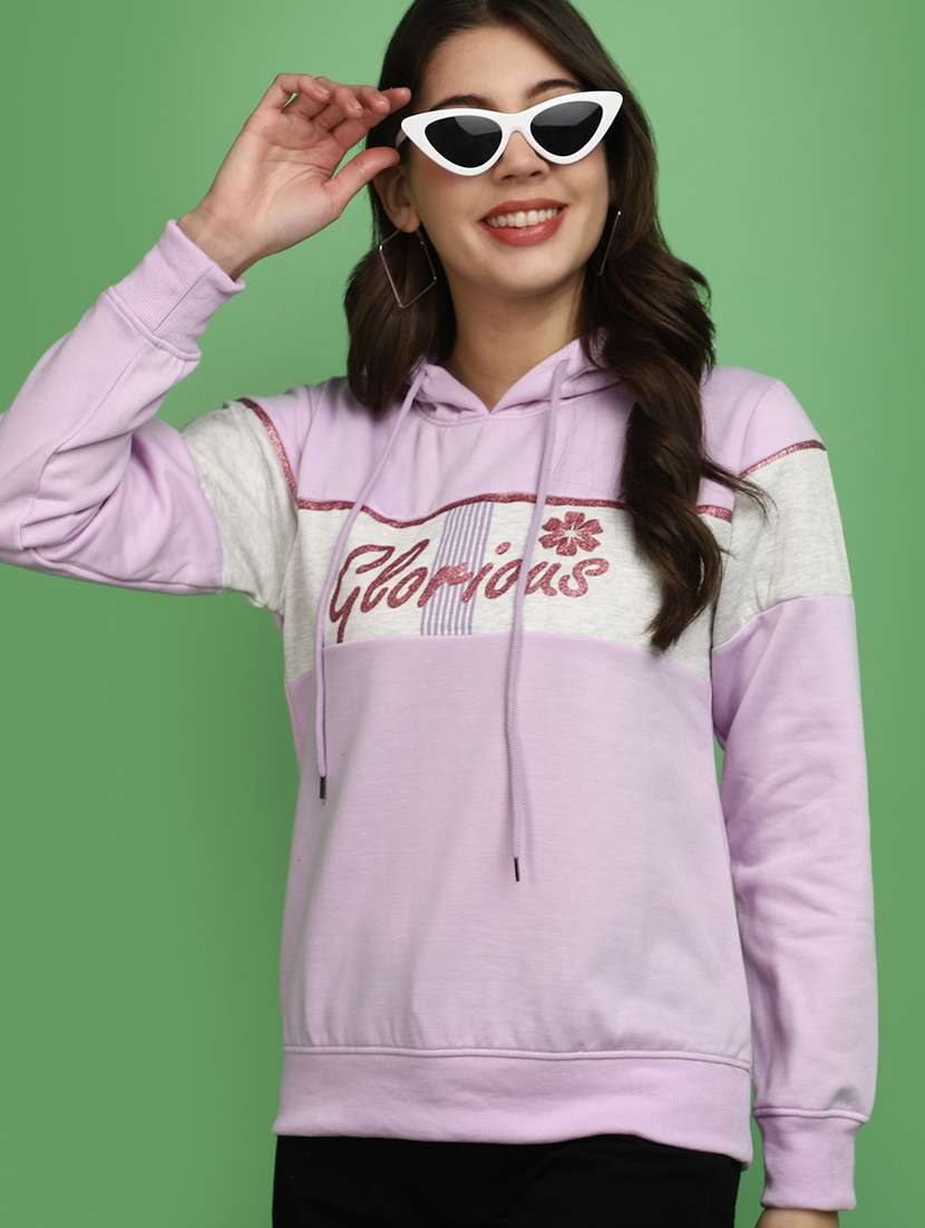 women front print long sleeve sweatshirt - 20686421 -  Standard Image - 3