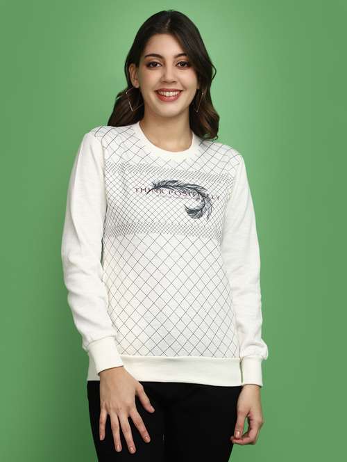 women front print long sleeve sweatshirt - 20686422 -  Standard Image - 0