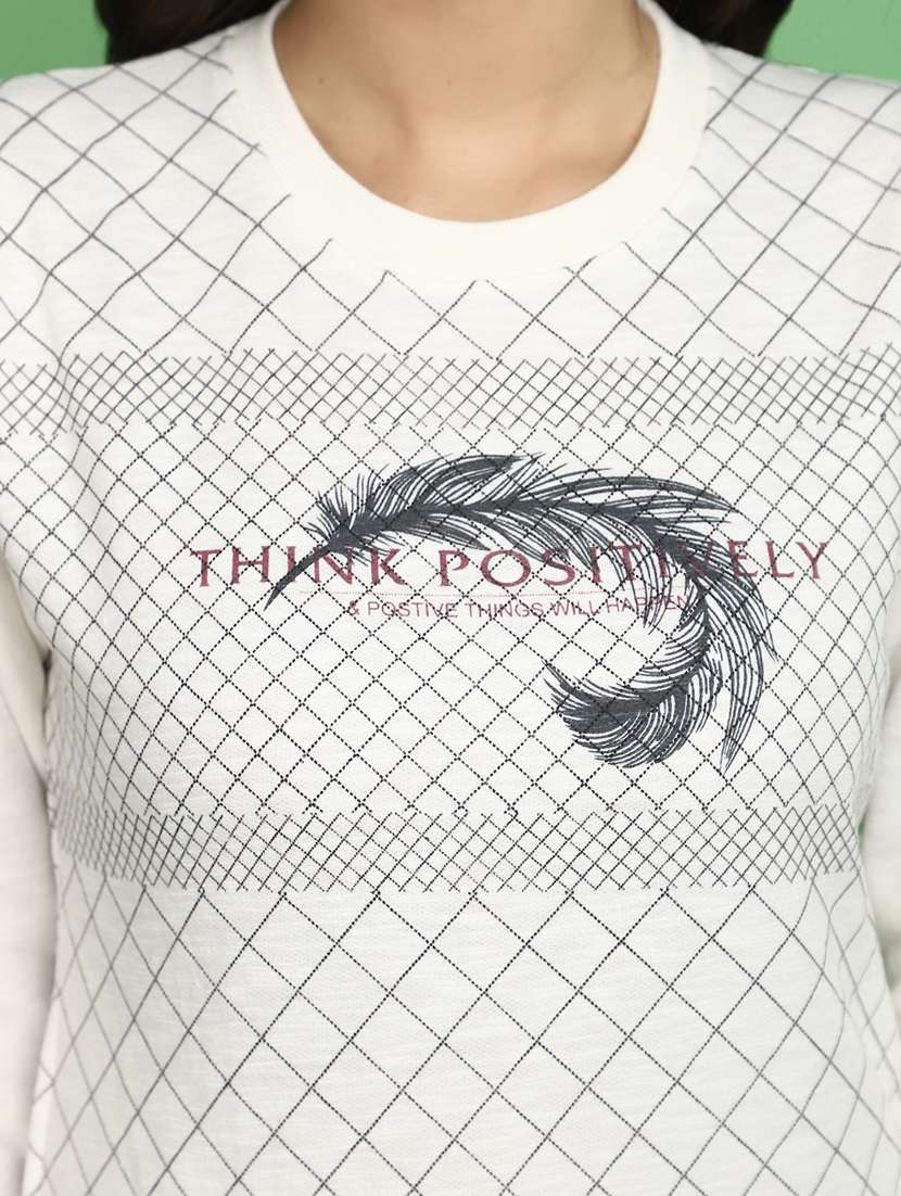 women front print long sleeve sweatshirt - 20686422 -  Standard Image - 5