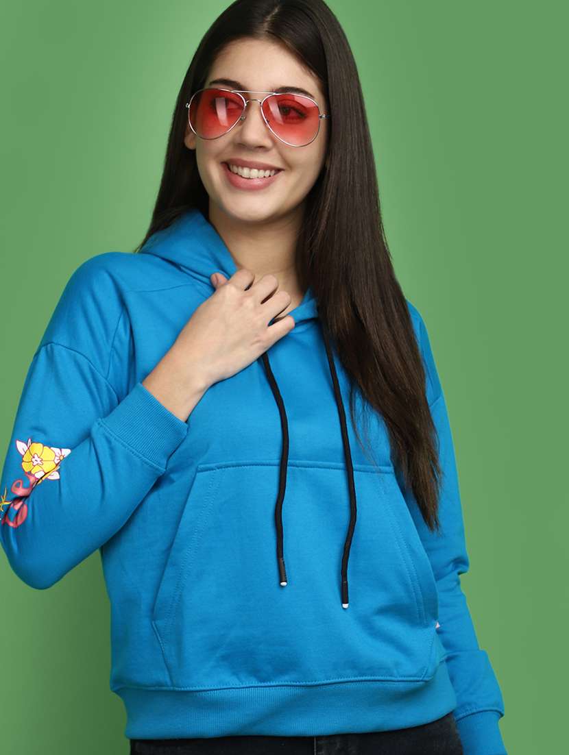 women front print long sleeve sweatshirt - 20686429 -  Standard Image - 3