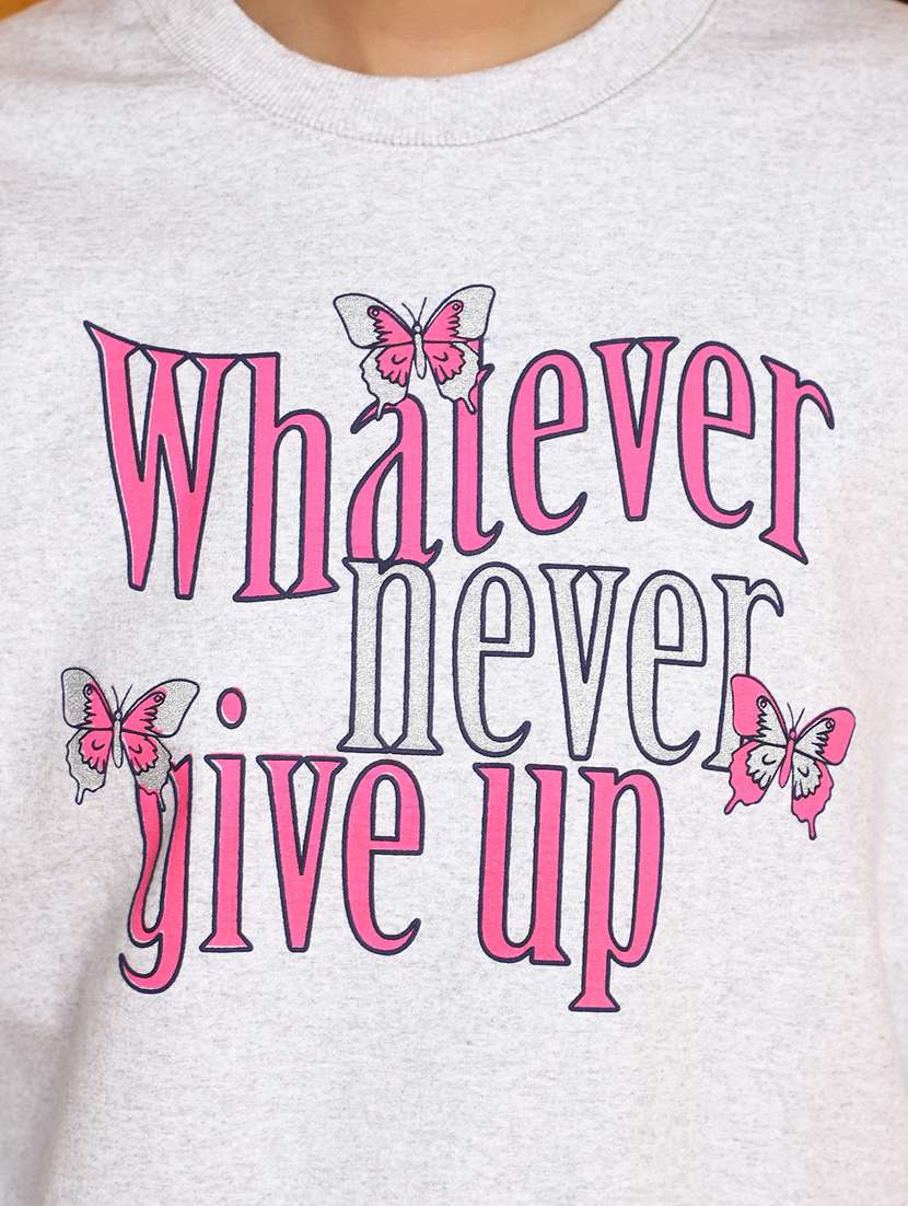 women front print long sleeve sweatshirt - 20686437 - Standard Image - 5