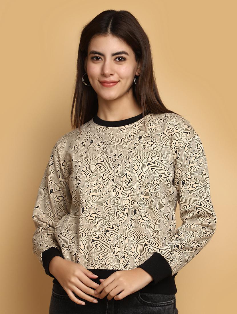 women front print long sleeve sweatshirt - 20686440 -  Zoom Image - 0