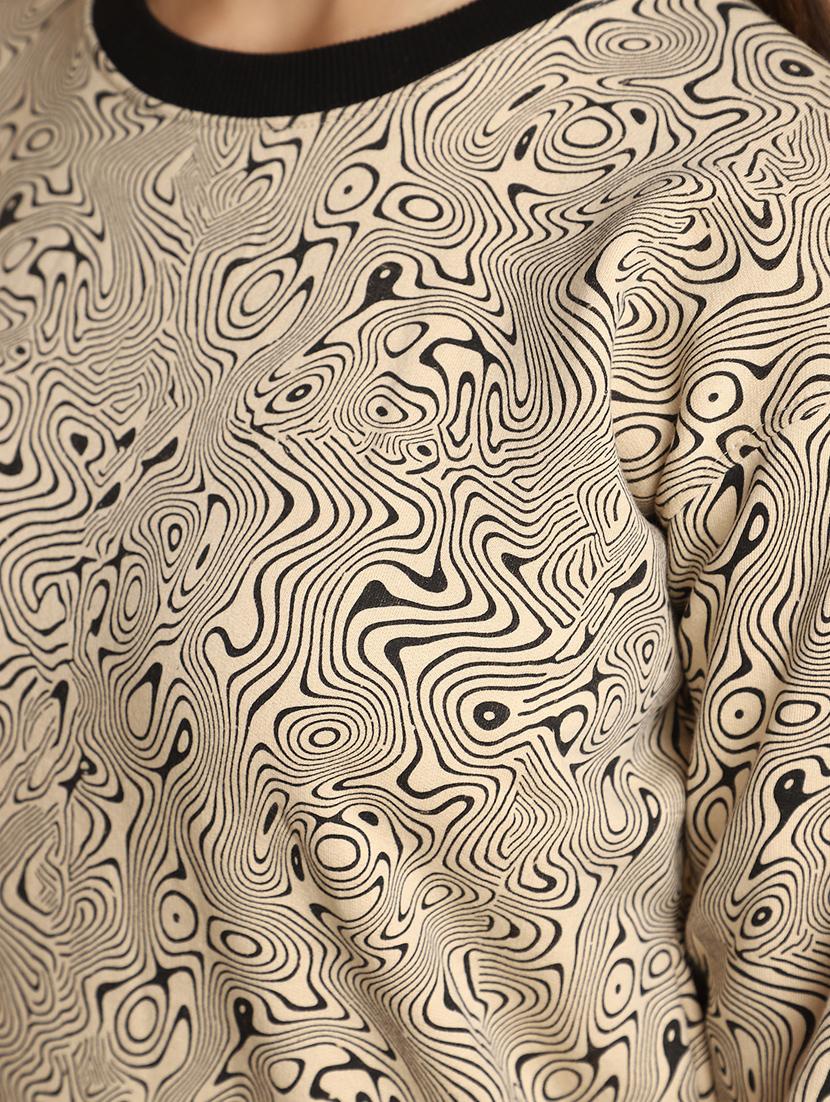 women front print long sleeve sweatshirt - 20686440 - Standard Image - 5