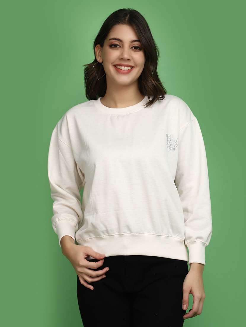 women front print long sleeve sweatshirt - 20686446 -  Zoom Image - 0