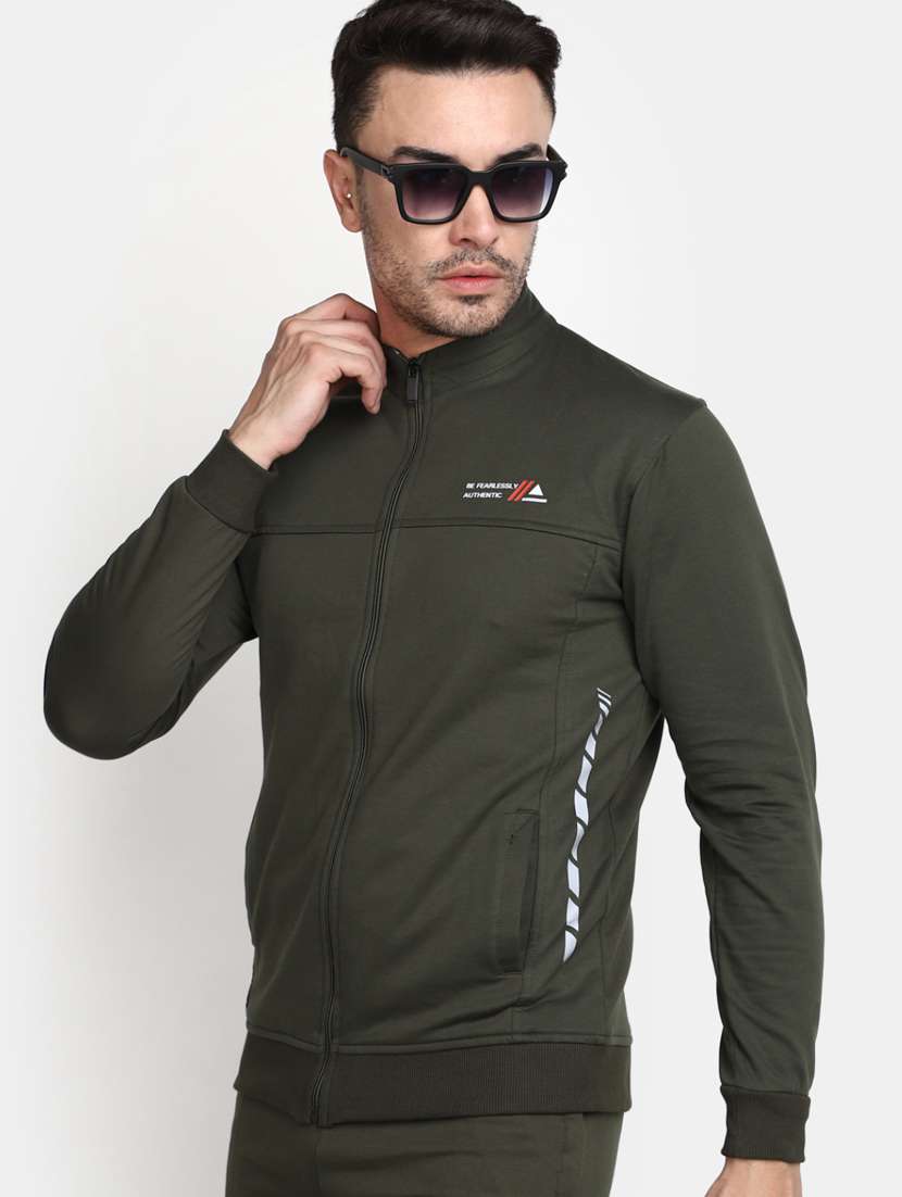 solid green detailed track suit - 20686554 -  Standard Image - 3