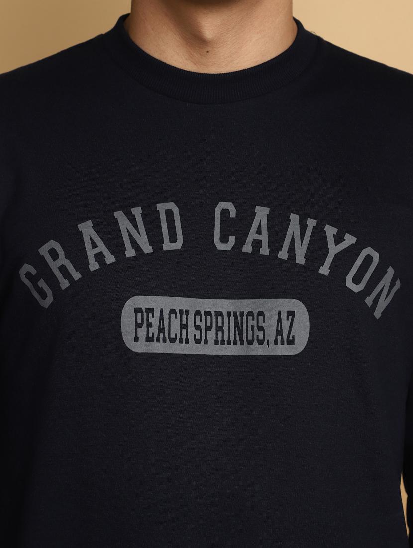 navy blue typographic chest print track suit - 20686555 - Standard Image - 5