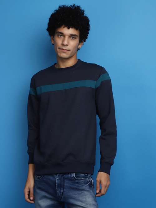 men chest print crew neck sweatshirt - 20686641 -  Standard Image - 0