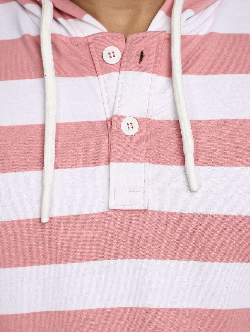 pink & white cotton regular sweatshirt - 20686681 - Standard Image - 5