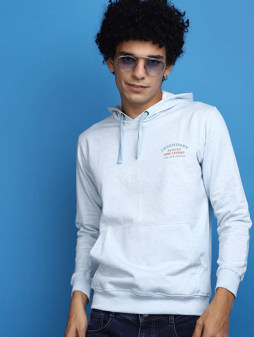 light blue cotton regular sweatshirt - 20686684 - Standard Image - 3