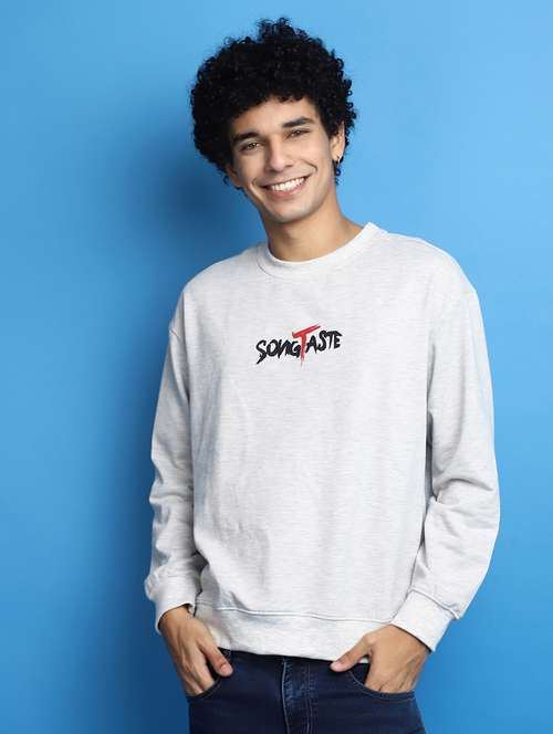 light grey cotton regular sweatshirt - 20686691 -  Standard Image - 0