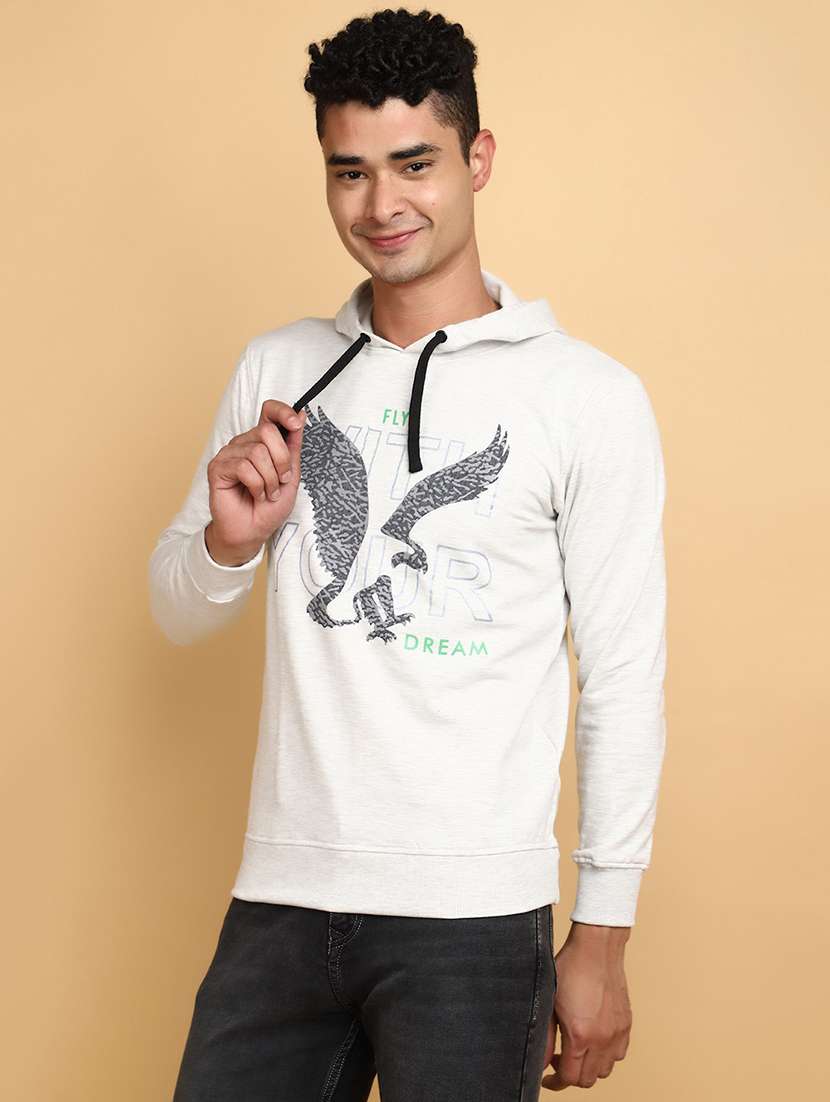 light grey cotton regular sweatshirt