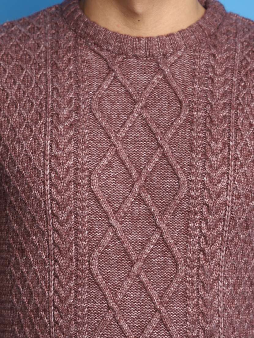 men long sleeved self design pullover - 20686833 -  Standard Image - 5