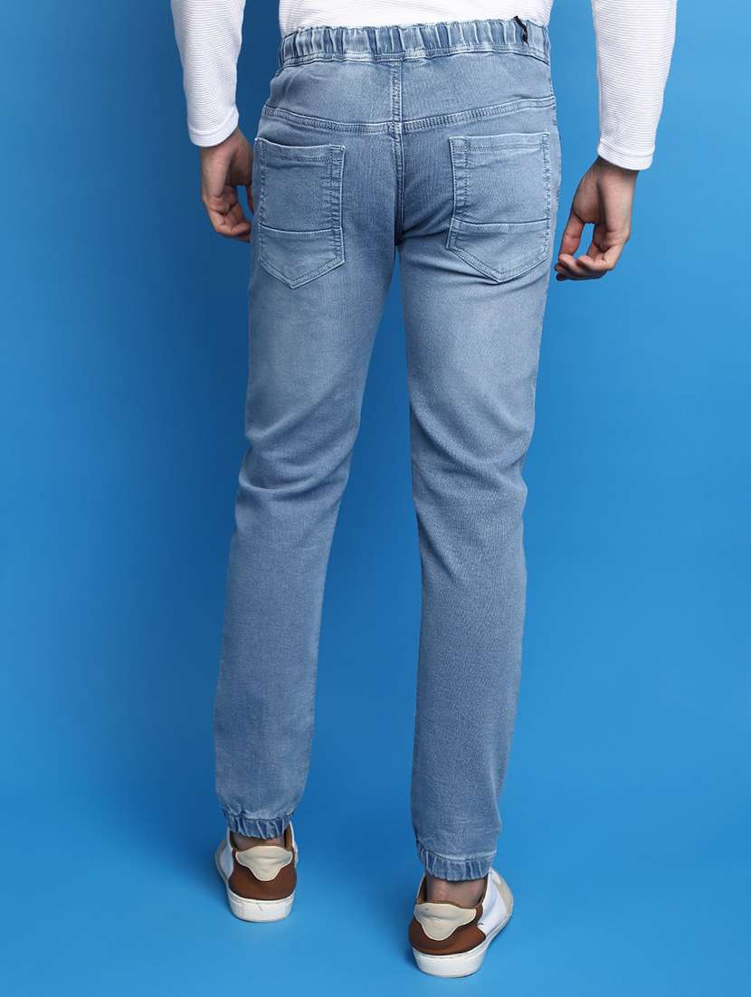 men solid mid rise jogger - 20686899 -  Standard Image - 3