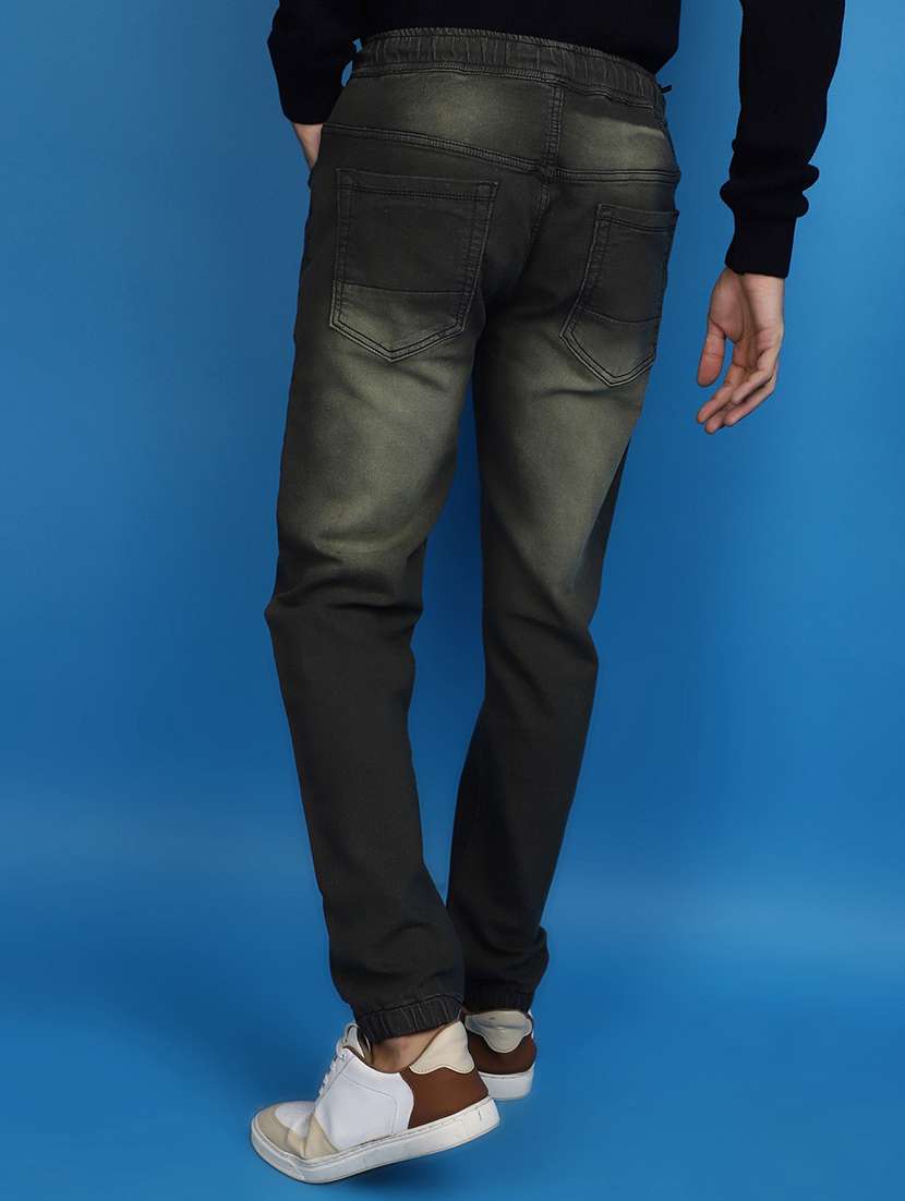 men solid mid rise jogger - 20686900 -  Standard Image - 3