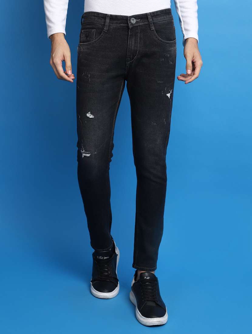 mens slim fit distressed jeans