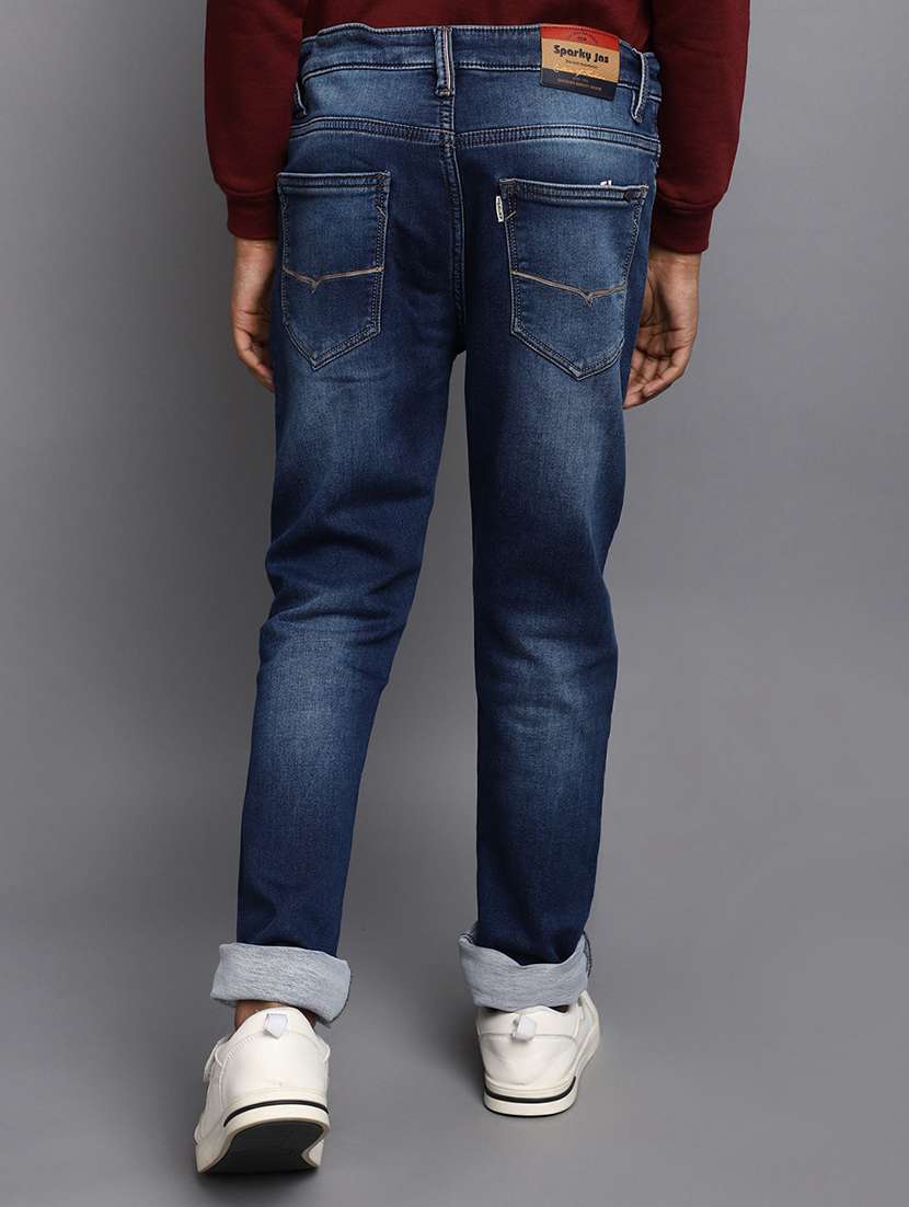 boy's plain slim fit jeans - 20686967 -  Standard Image - 3
