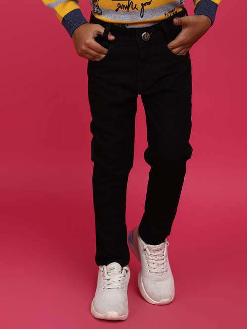boy's plain slim fit jeans - 20686980 - Standard Image - 0