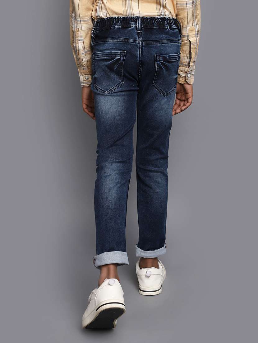 boy's embroidered slim fit jeans - 20687004 -  Standard Image - 3