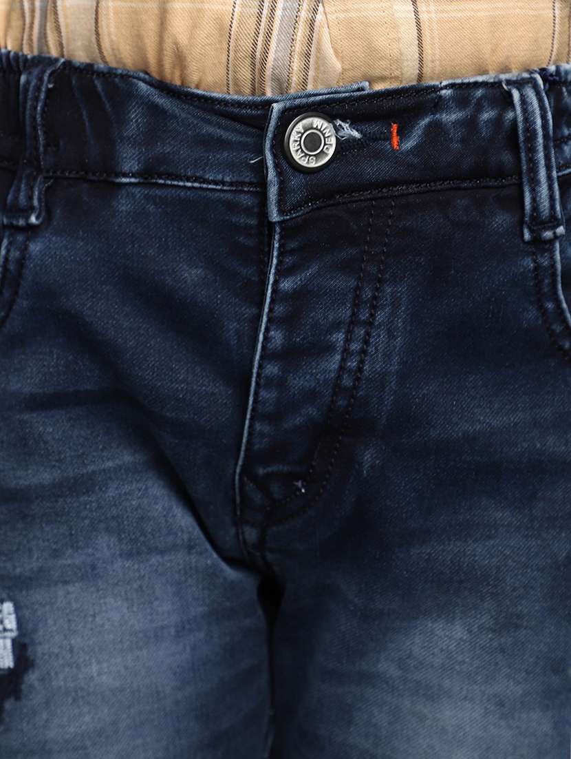 boy's embroidered slim fit jeans - 20687004 -  Standard Image - 5