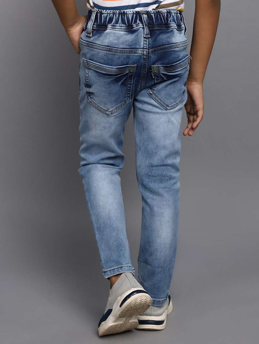 boy's patched slim fit jeans - 20687008 -  Standard Image - 3