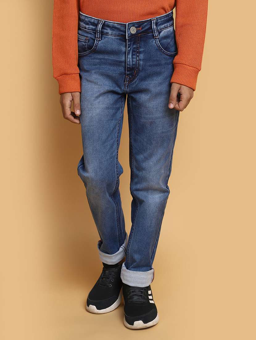 boy's plain slim fit jeans
