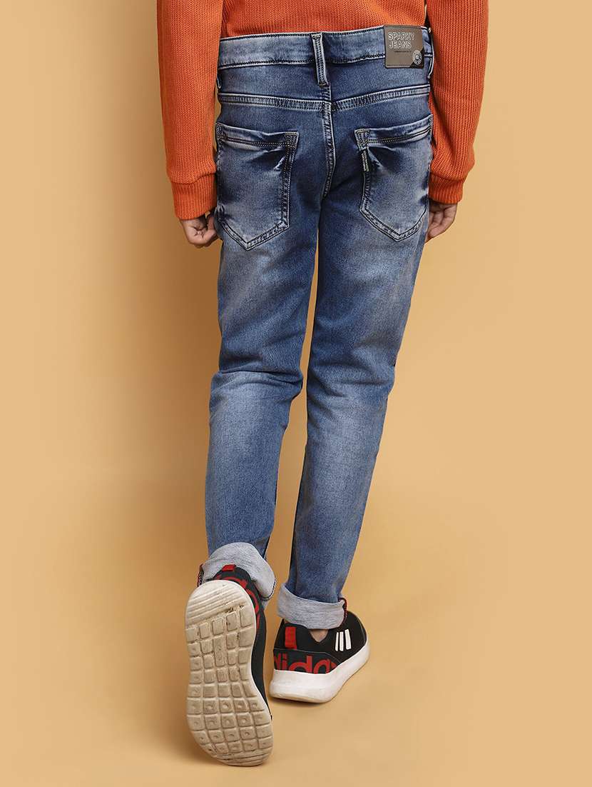 boy's plain slim fit jeans - 20687011 -  Standard Image - 3