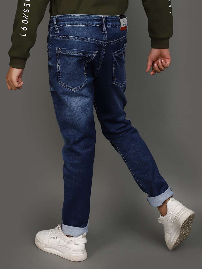 boy's plain slim fit jeans - 20687035 -  Standard Image - 3