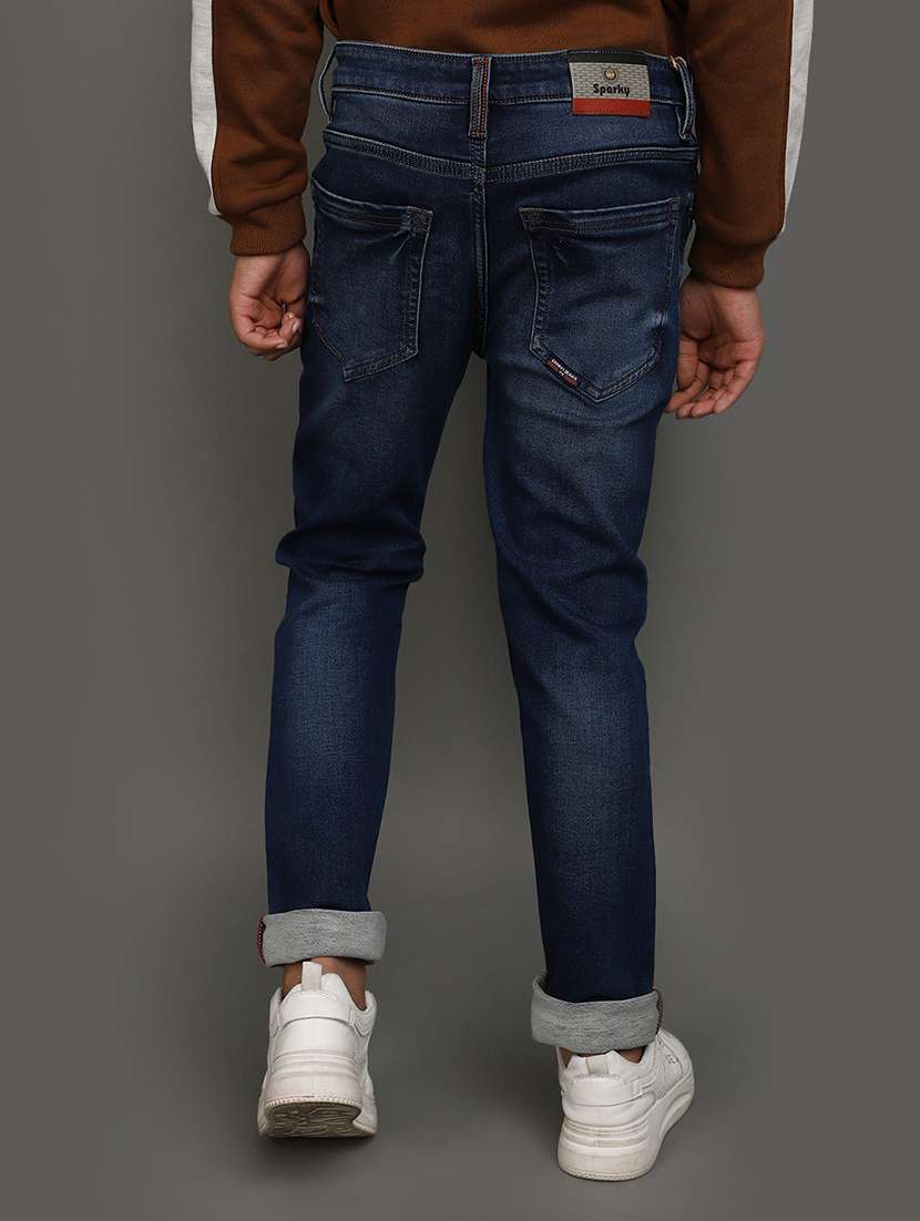 boy's plain slim fit jeans - 20687036 -  Standard Image - 3